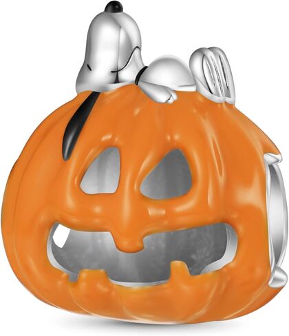 GNOCE Peanuts Halloween Snoopy Pumpkin Charm for Women, S925 Sterling Silver Dangle Charms for Women Wife, Valentine‘s Day, Mother’s Day Jewelry in Saudi Arabia
