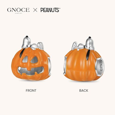 GNOCE Peanuts Halloween Snoopy Pumpkin Charm for Women, S925 Sterling Silver Dangle Charms for Women Wife, Valentine‘s Day, Mother’s Day Jewelry in Saudi Arabia