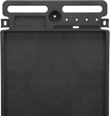 Global Industrial Plastic Utility Cart with Tray Top, 2 Shelf, 44" Lx25-1/2 W, 8" Casters, Black in Saudi Arabia