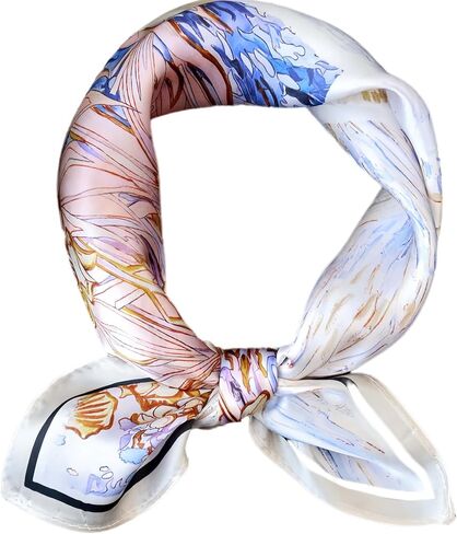 100% Pure Mulberry Silk Neck Scarf Small Square 21"*21" Lightweight Breathable Versatile Scarves Gift Packed in Saudi Arabia
