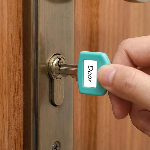 24 Pcs 1" Key Covers Caps and Key Ring Set, Keys Caps for House, Soft Keys Identifiers Covers with Paper Labels Stretchy for Standard Head Protectors (Not for Odd-Shaped) 6 Colors in Saudi Arabia