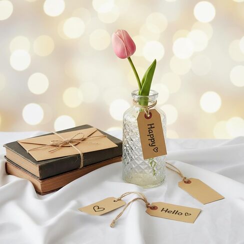 150 Pcs Gift Tags with String,Hang Tags with String Attached,Premium Tag with Strings for Labeling,with Jute Twine,for Retail Pricing, Inventory, Gift Wrapping in Saudi Arabia