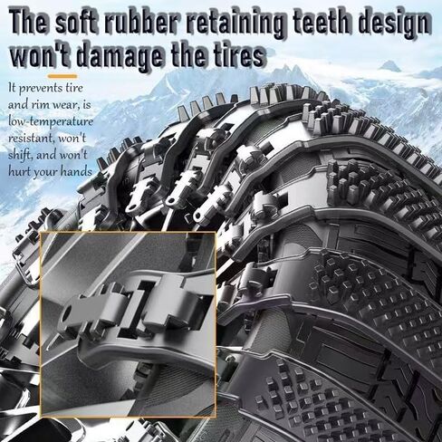 12 PCS Tire Chains for Fiat Bravo 2008-2012-pr, Adjustable Reinforced Tire Chains Winter Driving Aid Portable Emergency Anti Skid Reusable Easy Installation,A in Saudi Arabia