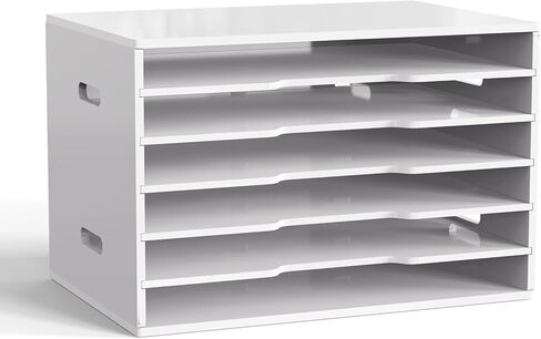 منظم ورق البناء من سانفورني، مقاس 30.48 سم × 45.72 سم، منظم ورق للتخزين 6 طبقات، منظم أوراق القصاصات للمنزل والفصول الدراسية، رف تخزين متعدد الوظائف للمكتب in Kuwait