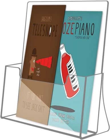 NIUBEE Acrylic Brochure Holder 8.5 x 11 inches 2 Pack, Clear Acrylic Literature Holder Plastic Flyer Display Stand, Acrylic Countertop Organizer for Magazine, Pamphlet, Booklets, Menu, Journals in Saudi Arabia