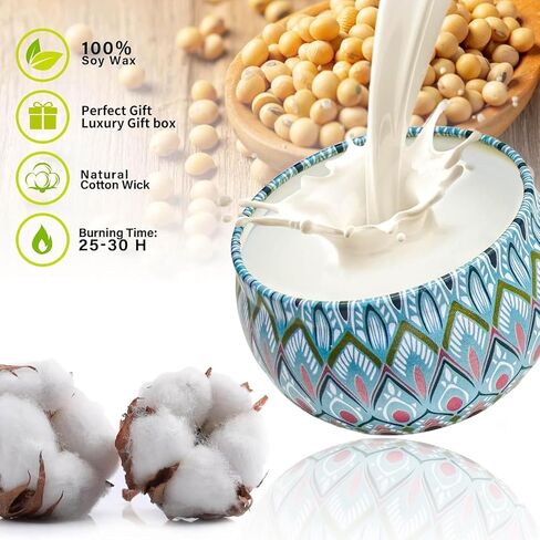 مجموعة هدايا الشموع المعطرة، 12 عبوة من الشموع العطرية للنساء، شموع معطرة للمنزل، احتراق طويل 300 ساعة، مجموعة شموع شمع الصويا، هدايا للأمهات والنساء في المنتجعات الصحية ومستلزمات تخزين الذكرى السنوية لأعياد الميلاد in Kuwait