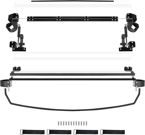 Flip Up Windshield for Can-Am Commander & MAX, 3-IN-1 1/5" Hard Coated PC Adjustable Windscreen for Can-Am Commander & MAX 2021-2026 Accessories, Open/Vented/Closed in Saudi Arabia