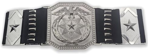 حزام جولة الشرير مايكل دانس كينج باد من الثمانينيات - حزام أزياء من سبائك الفضة قابل للتعديل in Kuwait