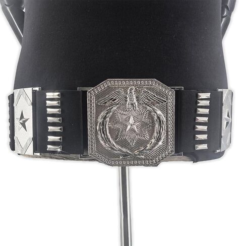 حزام جولة الشرير مايكل دانس كينج باد من الثمانينيات - حزام أزياء من سبائك الفضة قابل للتعديل in Kuwait