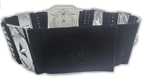 حزام جولة الشرير مايكل دانس كينج باد من الثمانينيات - حزام أزياء من سبائك الفضة قابل للتعديل in Kuwait