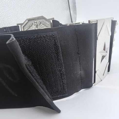 حزام جولة الشرير مايكل دانس كينج باد من الثمانينيات - حزام أزياء من سبائك الفضة قابل للتعديل in Kuwait