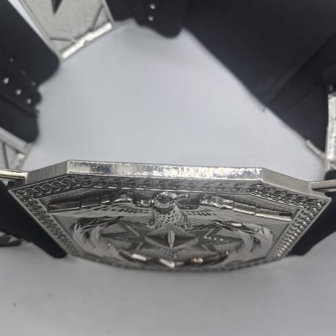 حزام جولة الشرير مايكل دانس كينج باد من الثمانينيات - حزام أزياء من سبائك الفضة قابل للتعديل in Kuwait