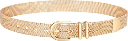 LEACOOLKEY Metal Belt Women Gold Silver Alloy Waist Belt for Jeans Pants Dress Trendy Link Chain Band in Saudi Arabia