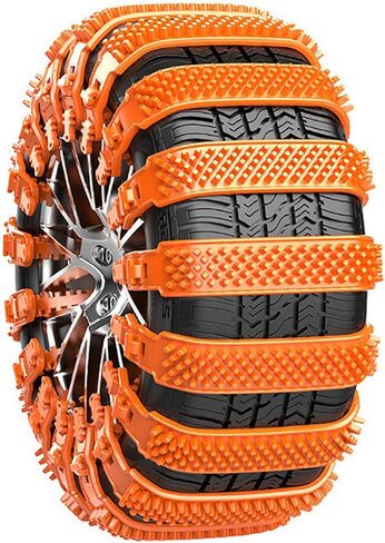 12 PCS Tire Chains for Fiat Brava Bravo Bravissimo, Adjustable Reinforced Tire Chains Winter Driving Aid Portable Emergency Anti Skid Reusable Easy Installation,A in Saudi Arabia