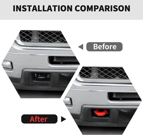 أغطية خطاف السحب RT-TCZ أغطية خطاف السحب الممتص للصدمات وغطاء حماية الملحقات الخارجية لسيارة Chevy Silverado 2007-2013 (أحمر) in Saudi Arabia