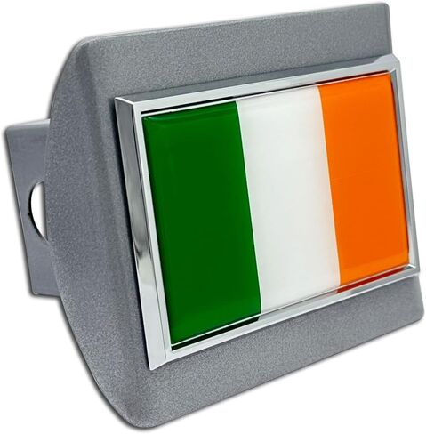 Elektroplate Ireland Flag All Metal Black Hitch Cover for Trucks and SUVs | Fits Standard 2" Trailer Hitch Receivers | Premium Weatherproof in Saudi Arabia