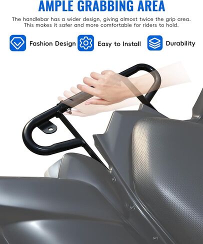 Rear Wide Grab Bar for Raptor 700 700r 06-24, ATV Rear Bumper Grab Bar Iron Rear Bumper Handrail for Yamaha Raptor 700 / 700R 2006-2024 Accessories in Saudi Arabia