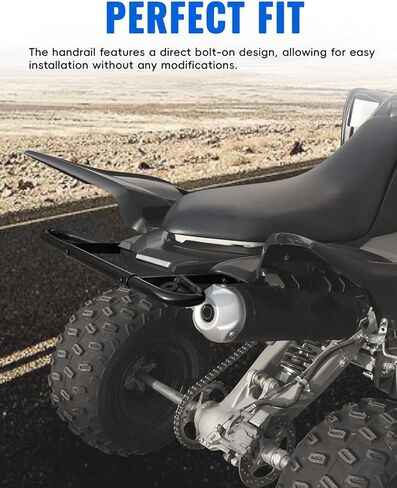 Rear Wide Grab Bar for Raptor 700 700r 06-24, ATV Rear Bumper Grab Bar Iron Rear Bumper Handrail for Yamaha Raptor 700 / 700R 2006-2024 Accessories in Saudi Arabia