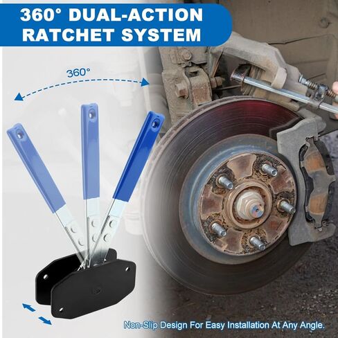 أداة ضغط فرجار الفرامل، أداة ضاغط مكبس فرجار عالمية 4 في 1 مع سقاطة دوارة 360 درجة، أداة فرجار فرامل احترافية لمكبس رباعي مزدوج واحد، إصلاح فرامل سيارة الدفع الرباعي in Kuwait