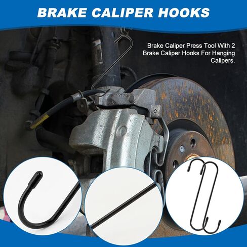 أداة ضغط فرجار الفرامل، أداة ضاغط مكبس فرجار عالمية 4 في 1 مع سقاطة دوارة 360 درجة، أداة فرجار فرامل احترافية لمكبس رباعي مزدوج واحد، إصلاح فرامل سيارة الدفع الرباعي in Kuwait