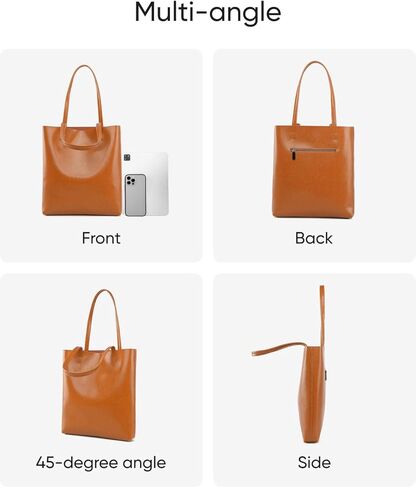 حقيبة كتف نسائية من جلد البقر الأصلي - حقيبة يد كبيرة بسحاب من الجلد المحبب العلوي in Kuwait