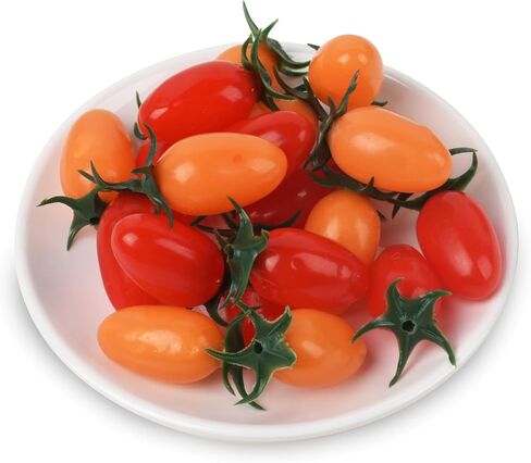 Artificial Cherry Tomatoes Simulation Red Yellow Cherry Tomatoes Decorations Fake Fruit Model Home House Kitchen Party Decoration 20PCS in Kuwait