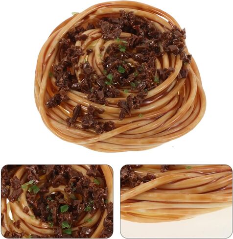 LUOZZY Artificial Spaghetti with Meat Sauce Fake Pasta Food Model Decorative Food Display Photo Props in Saudi Arabia