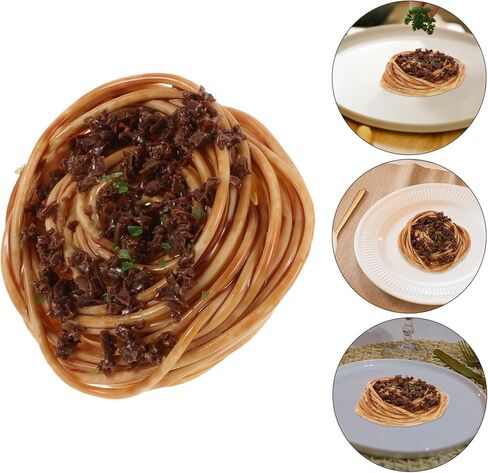 LUOZZY Artificial Spaghetti with Meat Sauce Fake Pasta Food Model Decorative Food Display Photo Props in Saudi Arabia