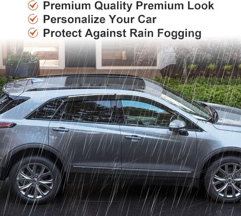 مجموعة أقنعة نافذة واقيات المطر من الكروم المتوافقة مع 2017-2024 كاديلاك XT5 خارج القناة تنفيس ظلال تنفيس أقنعة المطر (4 قطع) in Saudi Arabia