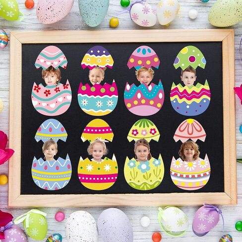 48 قطعة لوحة نشرة عيد الفصح بيضة عيد الفصح انقطاع DIY إطار الصورة الحرف لموضوع الربيع عطلة الفصول الدراسية مكتب ديكور جدران المنزل in Kuwait