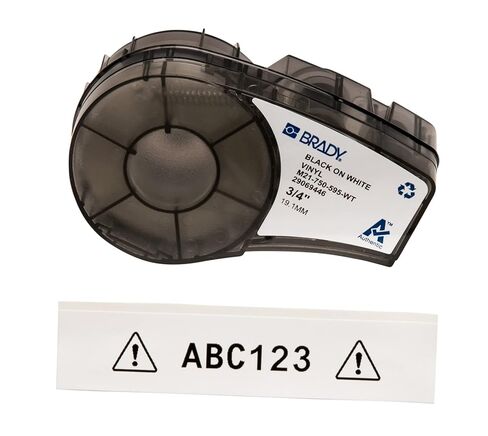 Brady Authentic (M21-750-595-WT) All-Weather Vinyl Label .75" W, 21' L & Authentic (M21-1500-427) Self-Laminating Wire Wrap 1.5" W, 14' L in Saudi Arabia