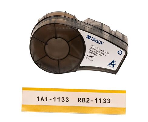 Brady Authentic (M21-750-595-WT) All-Weather Vinyl Label .75" W, 21' L & Authentic (M21-1500-427) Self-Laminating Wire Wrap 1.5" W, 14' L in Saudi Arabia
