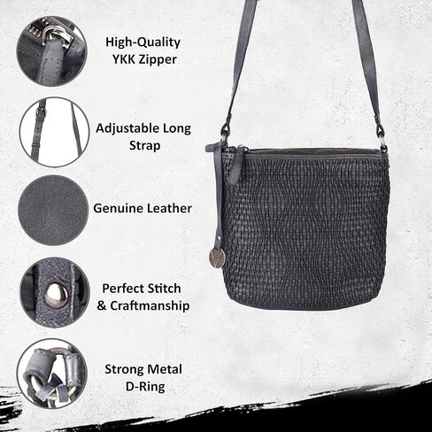 Leather Crossbody bag & Wallets for Women, Small Wallet for Ladies Zipper Coin Purse in Saudi Arabia