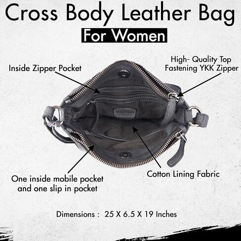 Leather Crossbody bag & Wallets for Women, Small Wallet for Ladies Zipper Coin Purse in Saudi Arabia