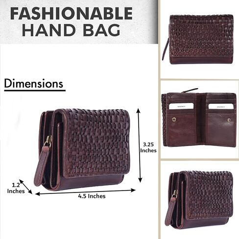 Leather Crossbody bag & Wallets for Women, Small Wallet for Ladies Zipper Coin Purse in Saudi Arabia