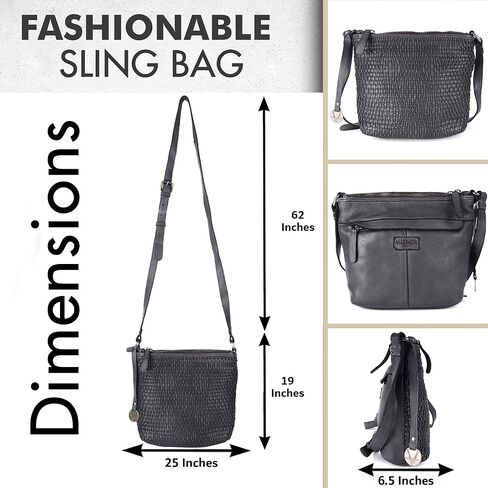 Leather Crossbody bag & Wallets for Women, Small Wallet for Ladies Zipper Coin Purse in Saudi Arabia