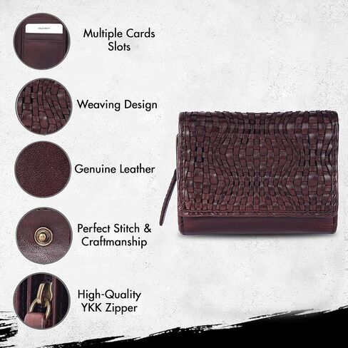 Leather Crossbody bag & Wallets for Women, Small Wallet for Ladies Zipper Coin Purse in Saudi Arabia