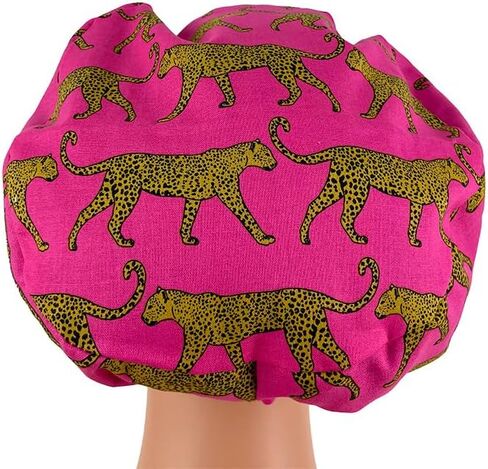 European with Bow Scrub Cap Ribbon – Fine Leopardos - Scrub Hat for Women & Men tie Back | Working Cap with Holder. Bouffant, Scrub Hats for Women, Nurses Hats | Dr. Hats in Saudi Arabia