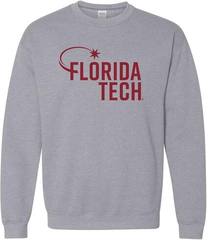 CreateMyTee | Florida Institute of Technology Grey Crewneck Sweatshirt in Saudi Arabia