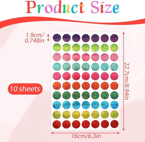 700 PCS Colored Dot Stickers 3/4" Round Color Coding Labels Dot Stickers Sticky Small Circle Sticker for Office Classroom Home Art Projects in Saudi Arabia