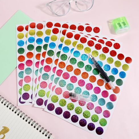 700 PCS Colored Dot Stickers 3/4" Round Color Coding Labels Dot Stickers Sticky Small Circle Sticker for Office Classroom Home Art Projects in Saudi Arabia