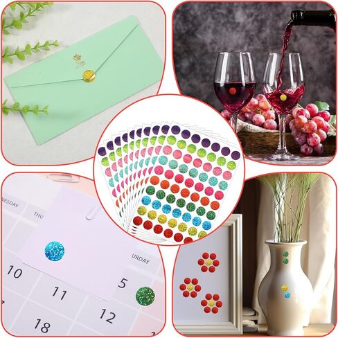700 PCS Colored Dot Stickers 3/4" Round Color Coding Labels Dot Stickers Sticky Small Circle Sticker for Office Classroom Home Art Projects in Saudi Arabia