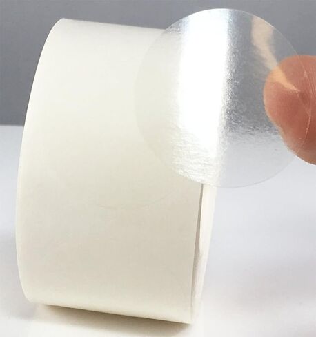 Ultra Clear Retail Wafer Seals for Mailing Packaging 1.25 Inch Round Circle Dots 500 Adhesive Stickers in Saudi Arabia