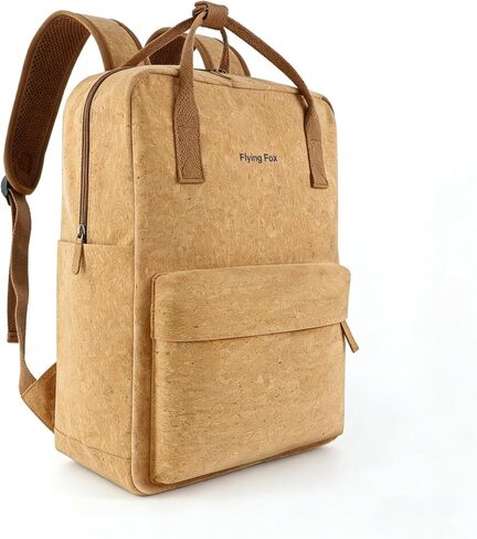 FLYINGFOX Wood Grain Design 16-inch Laptop Backpack for Men and Women Lightweight Dual-Shoulder Travel Backpack Ideal for Work and College Top Handle for Easy Carry in Saudi Arabia