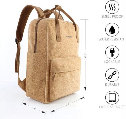 FLYINGFOX Wood Grain Design 16-inch Laptop Backpack for Men and Women Lightweight Dual-Shoulder Travel Backpack Ideal for Work and College Top Handle for Easy Carry in Saudi Arabia