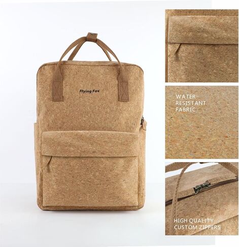 FLYINGFOX Wood Grain Design 16-inch Laptop Backpack for Men and Women Lightweight Dual-Shoulder Travel Backpack Ideal for Work and College Top Handle for Easy Carry in Saudi Arabia