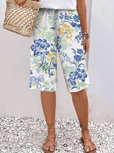Women's Casual Summer Shorts Drawstring Comfy Elastic Waist Relaxed Fit Shorts in Saudi Arabia