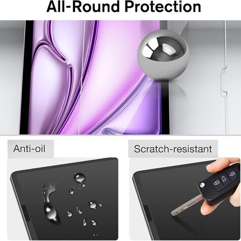 [2 Pack] Screen Protector For iPad 9.7 inch Pro 9.7 Air 2, Tempered Glass Film Guard For iPad 5th/6th Anti-Scratch 9H Hardness Bubble-free Clear in Kuwait