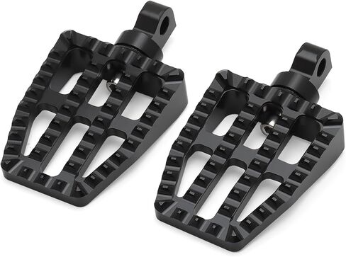 Motorcycle Foot Pegs Mx Wide Footrests Pedals Chopper Bobber Style Fit For Harley Dyna Touring Street Glide Road King Road Glide Electra Glide Sportster 883 Softail Universal (Black) in Saudi Arabia