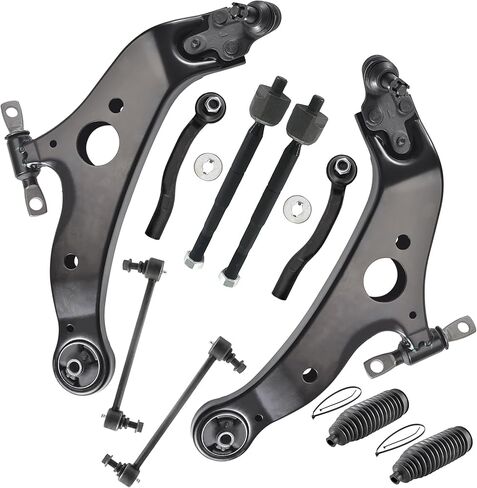 10pcs Suspension Kit for Toyota Sienna 2004-2010, Front Lower Control Arms with Ball Joints Sway Bar Links Inner and Outer Tie Rod Ends and Boots in Saudi Arabia